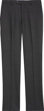 Berle Saxony Thatch Weave Wool Blend Dress Pants