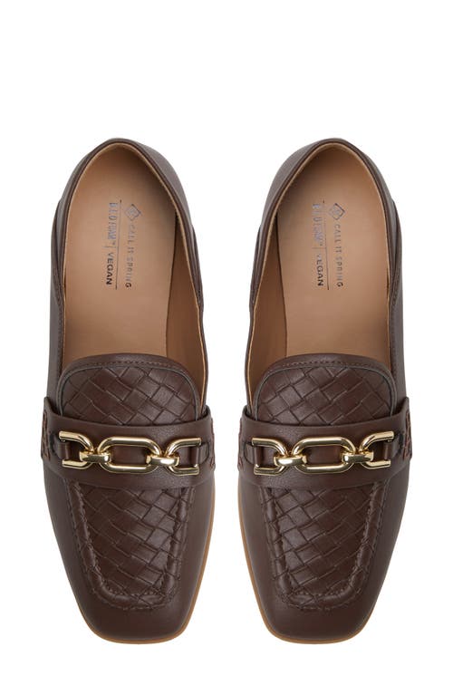 Call It Spring Graceyy Chain Loafer In Dark Brown