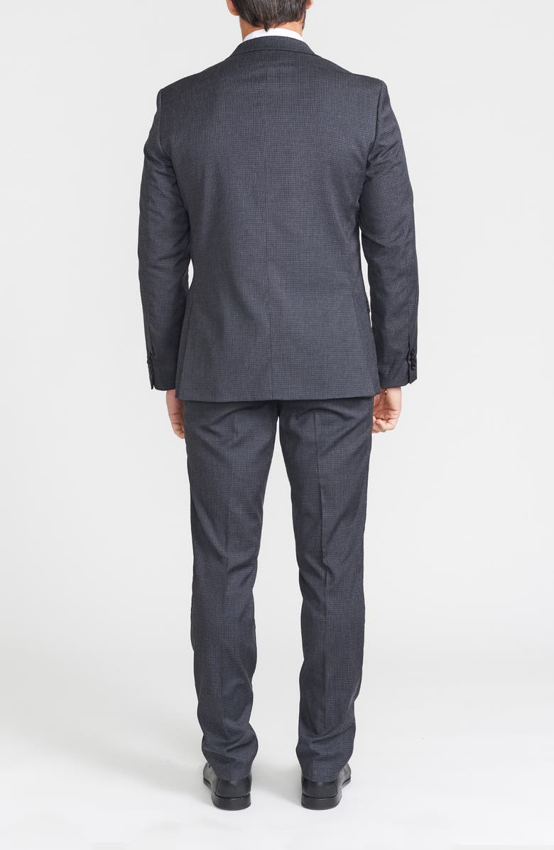 SAVILE ROW CO Hoxton Check Notch Lapel Suit, Alternate, color, Grey