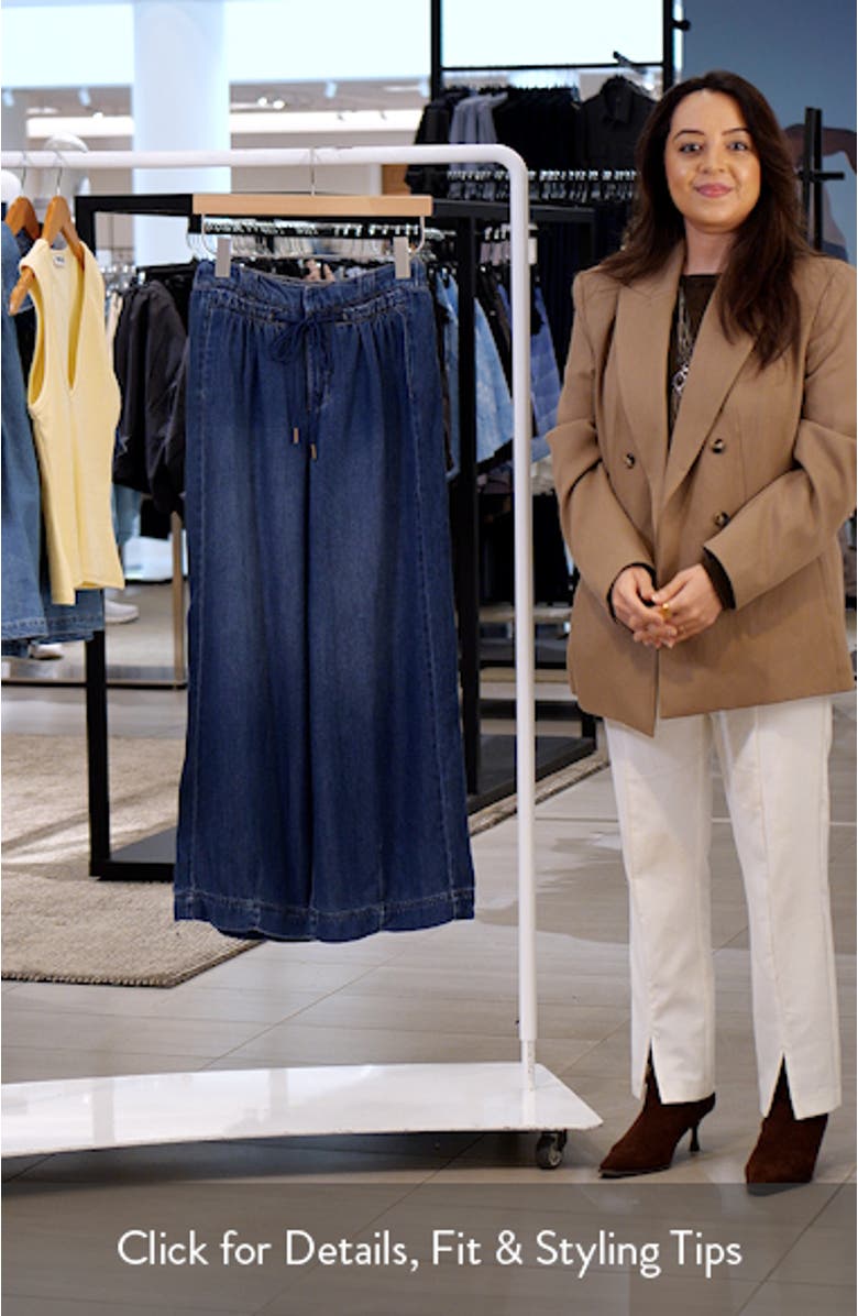Ultra Skyrise Drawstring Waist Wide Leg Jeans, sales video thumbnail