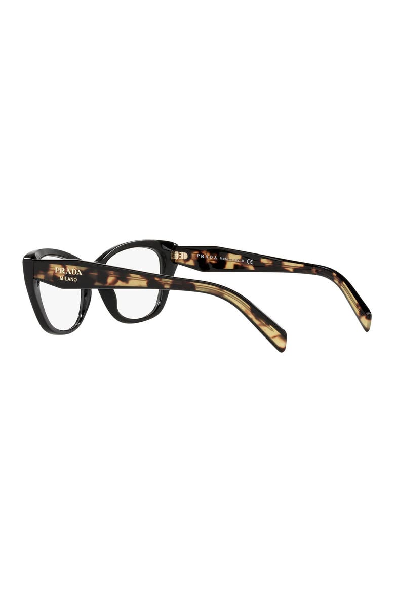 52mm Cat Eye Optical Glasses, Alternate, color, BLACK