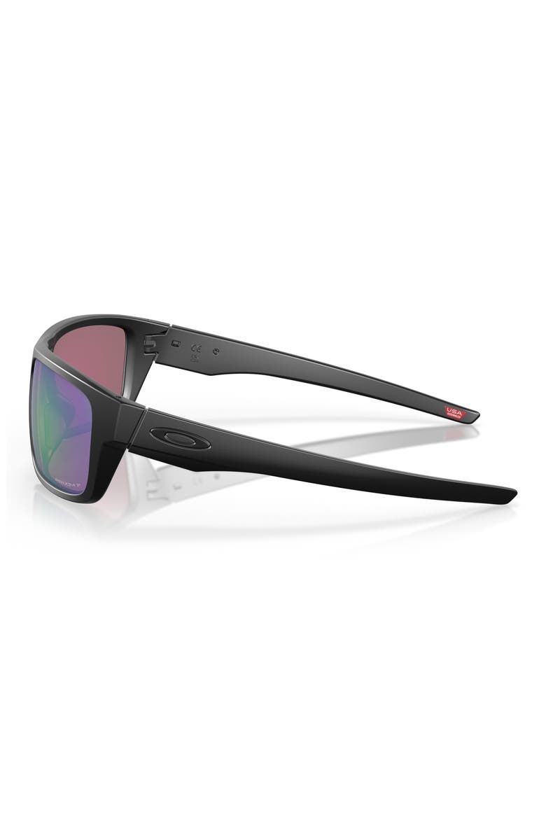 Drop Point 61mm Polarized Rectangular Sunglasses, Alternate, color, MATTE BLACK / PRIZM