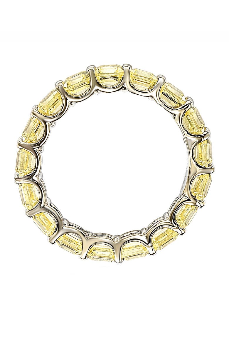 Cubic Zirconia Modern Eternity Band Ring, Alternate, color, YELLOW