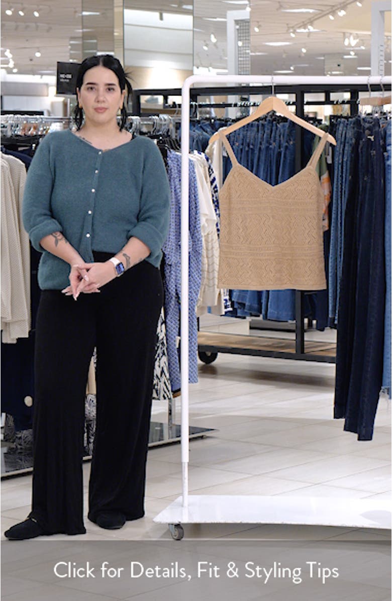 Mixed Stitch Linen & Cotton Sweater Tank, sales video thumbnail