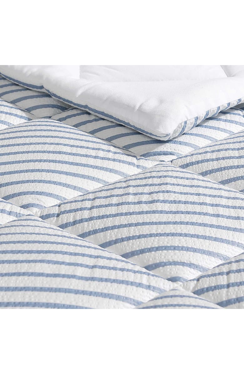 Nautica Windsor Stripe Seersucker Comforter Set, Alternate, color, Chambray Blue