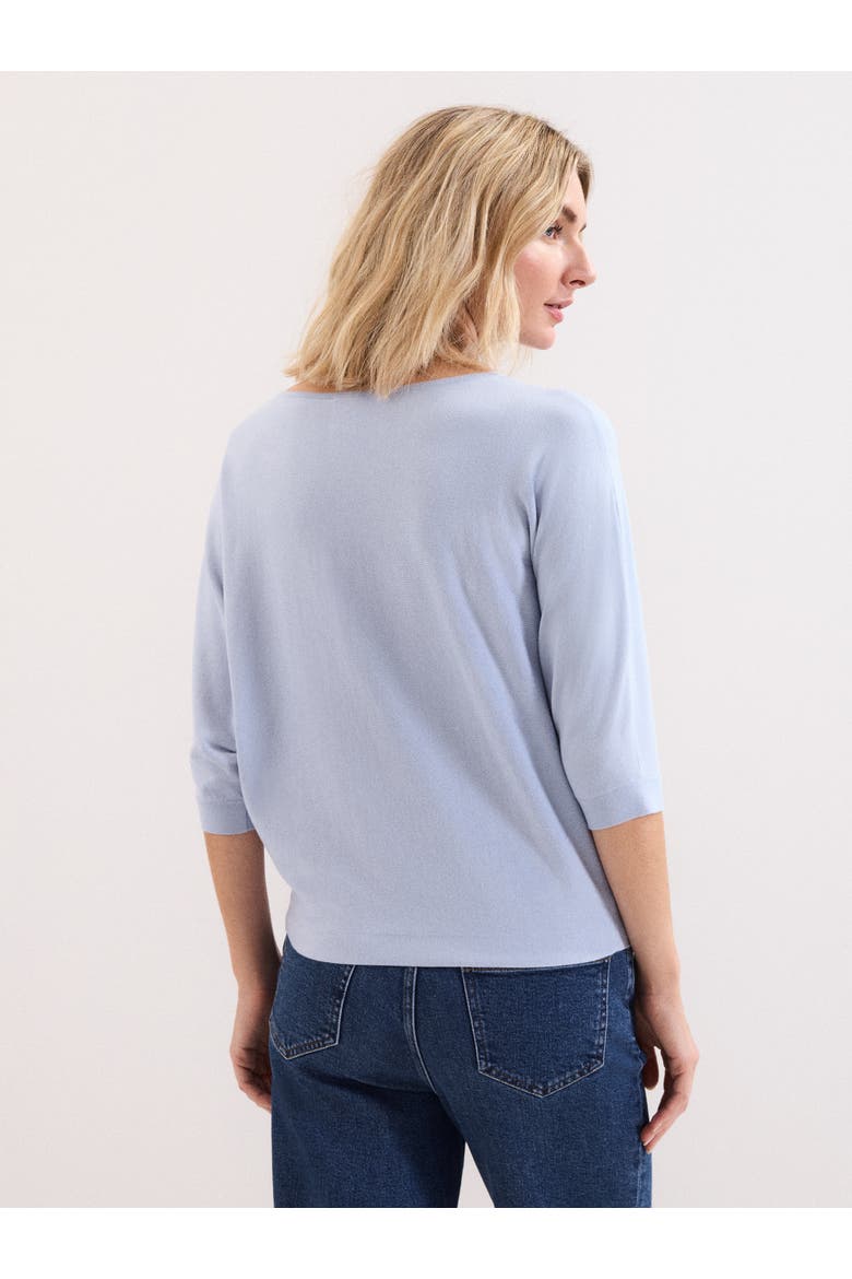Cristine Batwing Boat-Neck Knit Jumper, Alternate, color, Blue