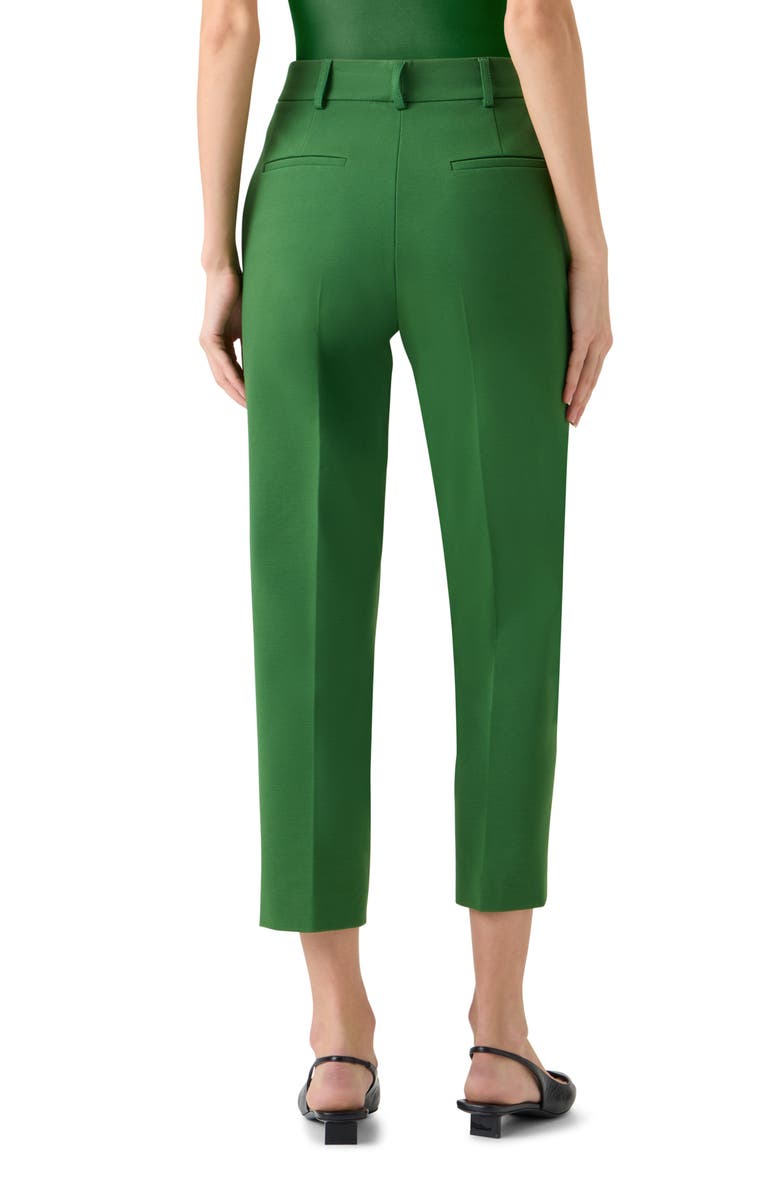 Akris punto High Waist Signature Jersey Pants, Alternate, color, Green