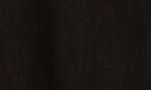 Truth Linen Blend Camp Shirt In Black