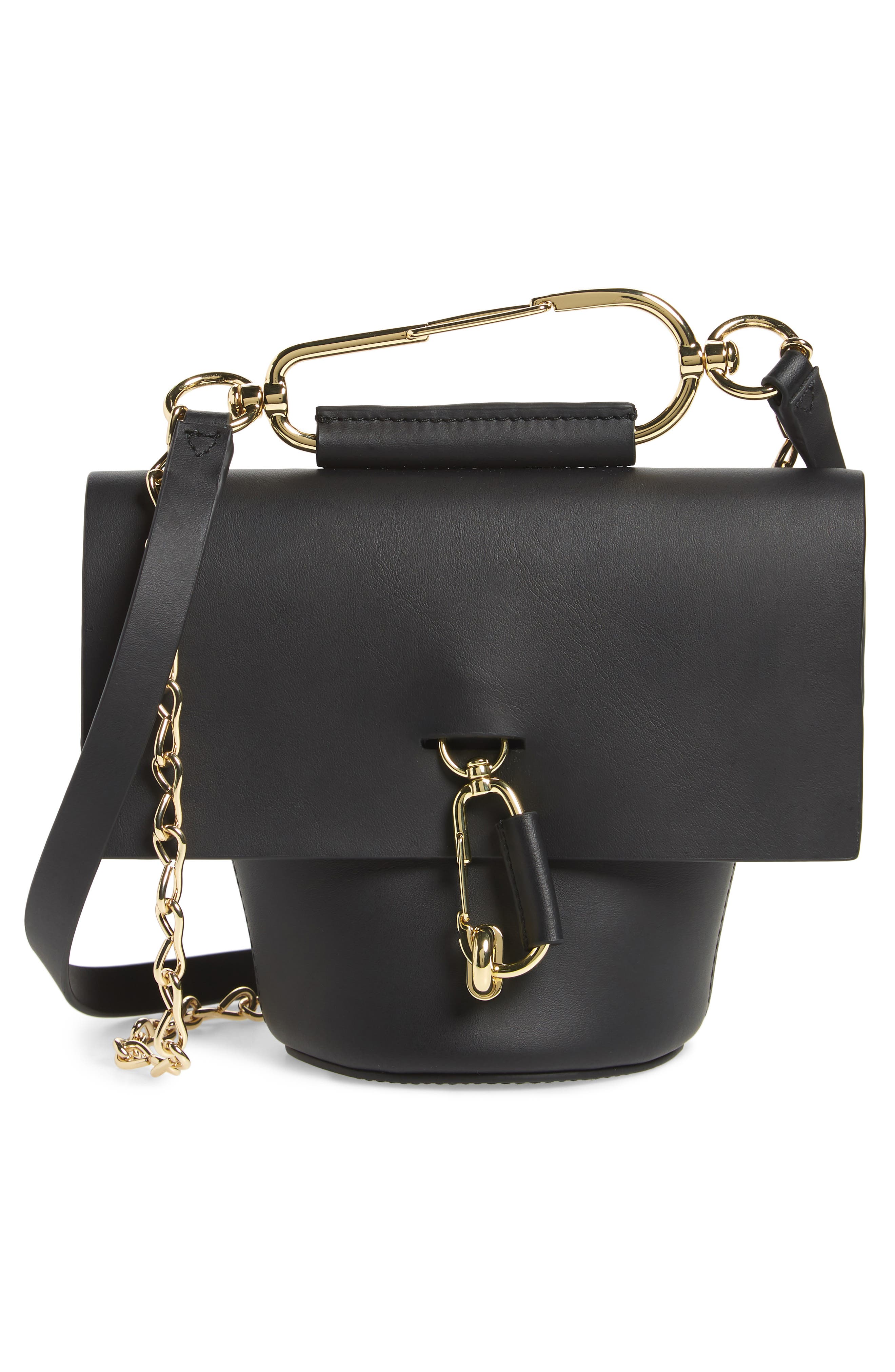 ZAC Zac Posen Belay Chain Calfskin Leather Crossbody Bag, Main, color, 