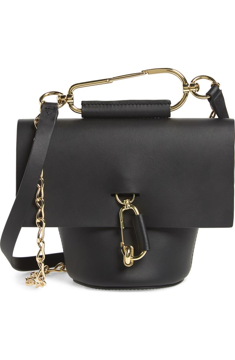 ZAC Zac Posen Belay Chain Calfskin Leather Crossbody Bag, Main, color,
