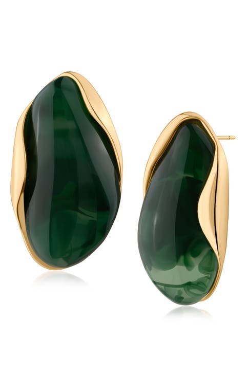 Organic Resin Statement Earrings