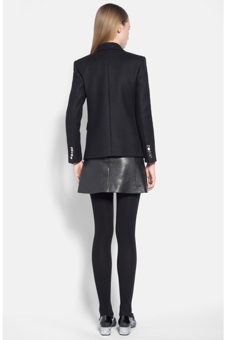 Double Breasted Wool Jacket, Alternate, color, BLACK