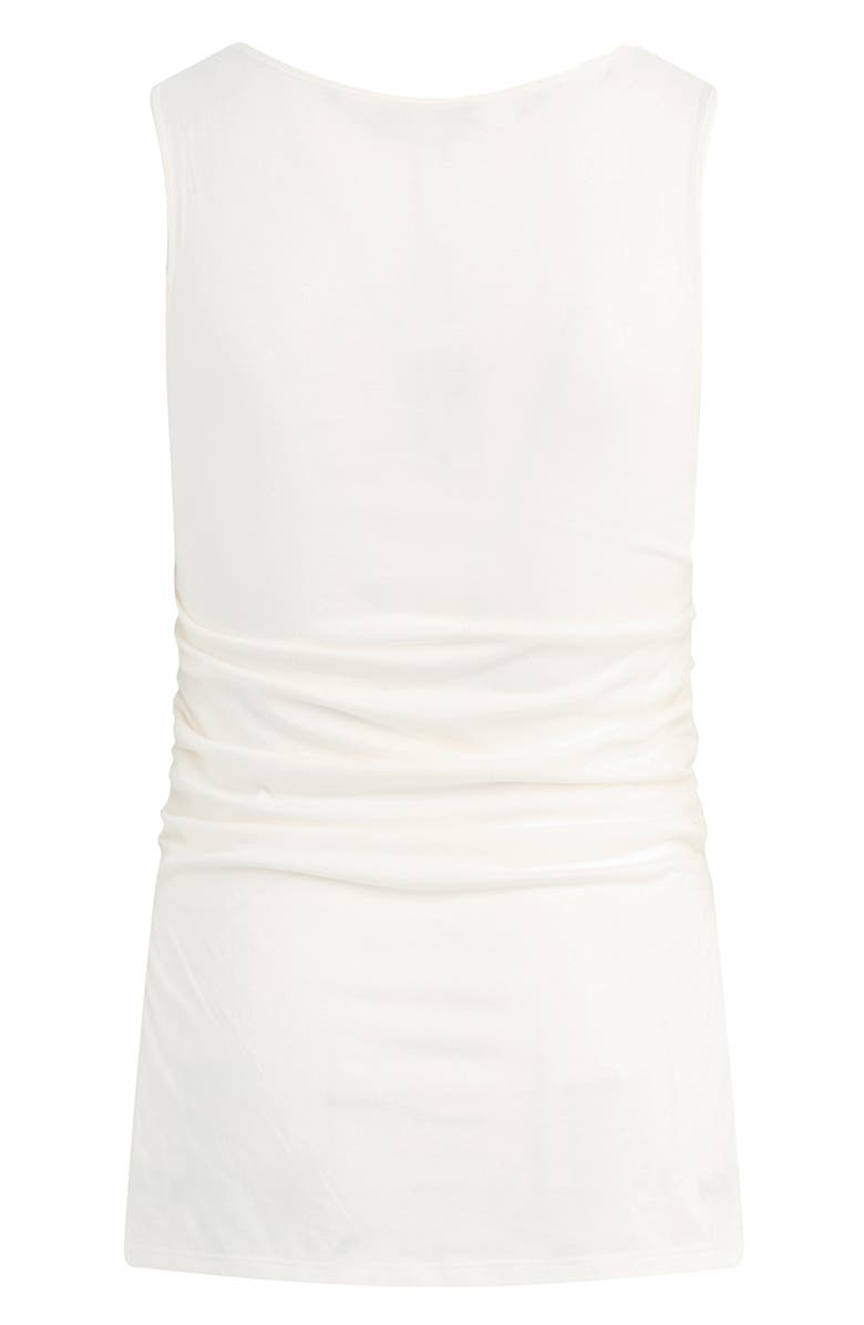 Favorite Daughter The Smooth Operator Ruched Cotton & Modal Tank, Alternate, color, Ivory