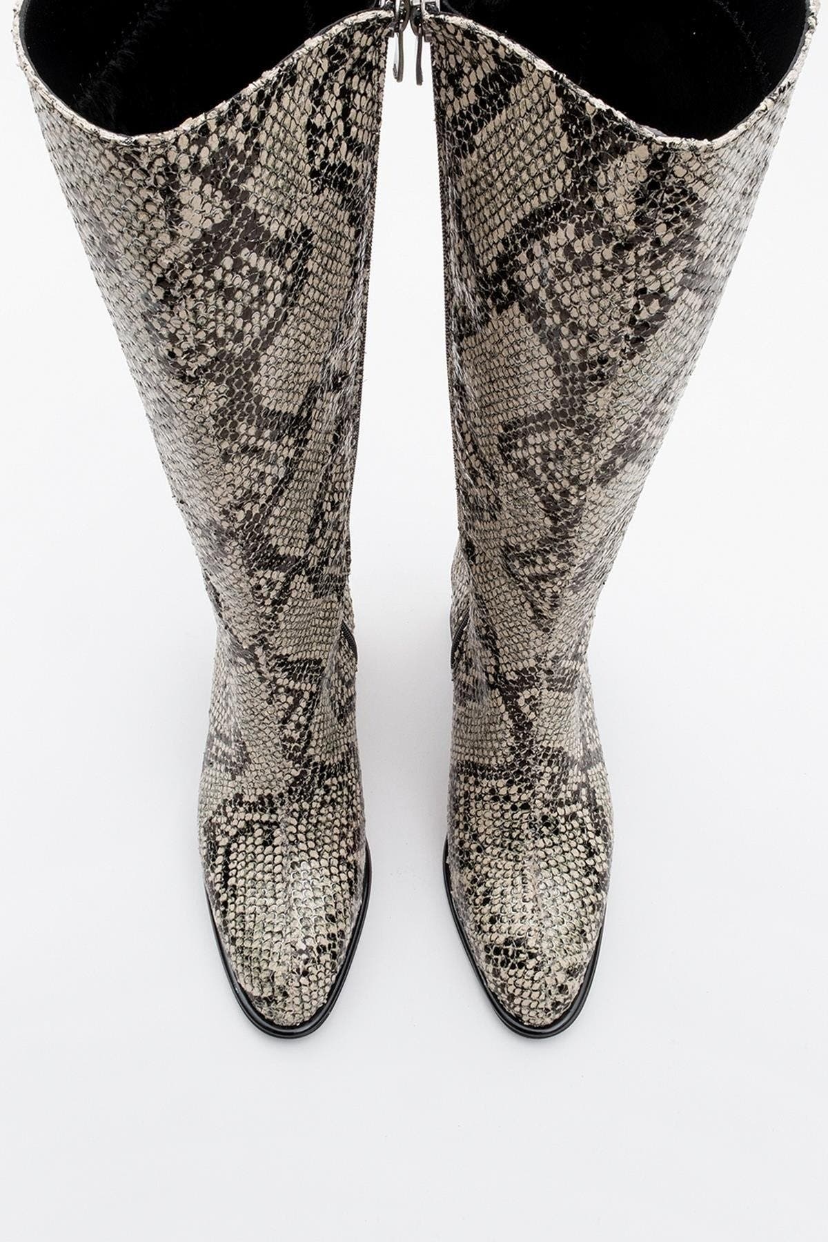 Elly Pattern Block Heel Boot - image 4