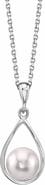 The Pearl Source 14K Gold Akoya Pearl Jess Pendant