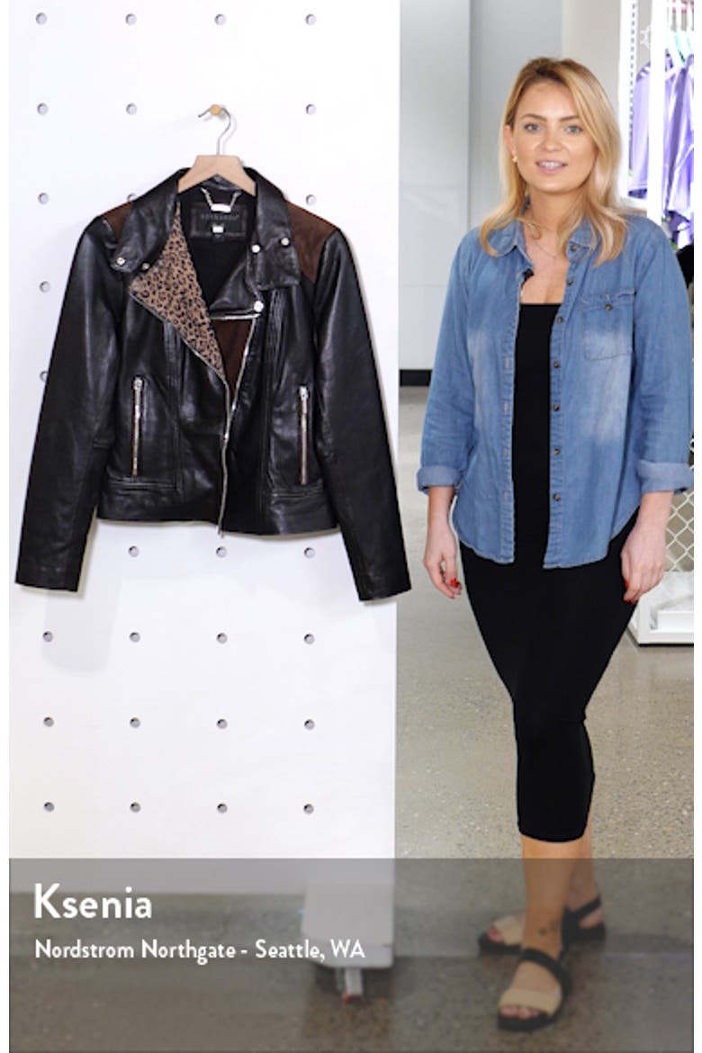 Mixed Media Leather Moto Jacket video