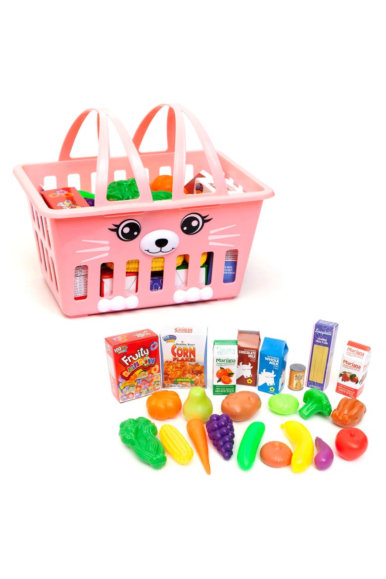 Pink Bunny Basket Playset, Alternate, color, Multicolored