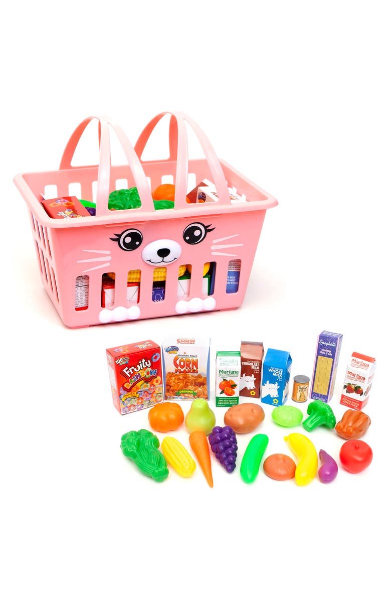 Zoo Troop Pink Bunny Basket Playset, Alternate, color, Multicolored