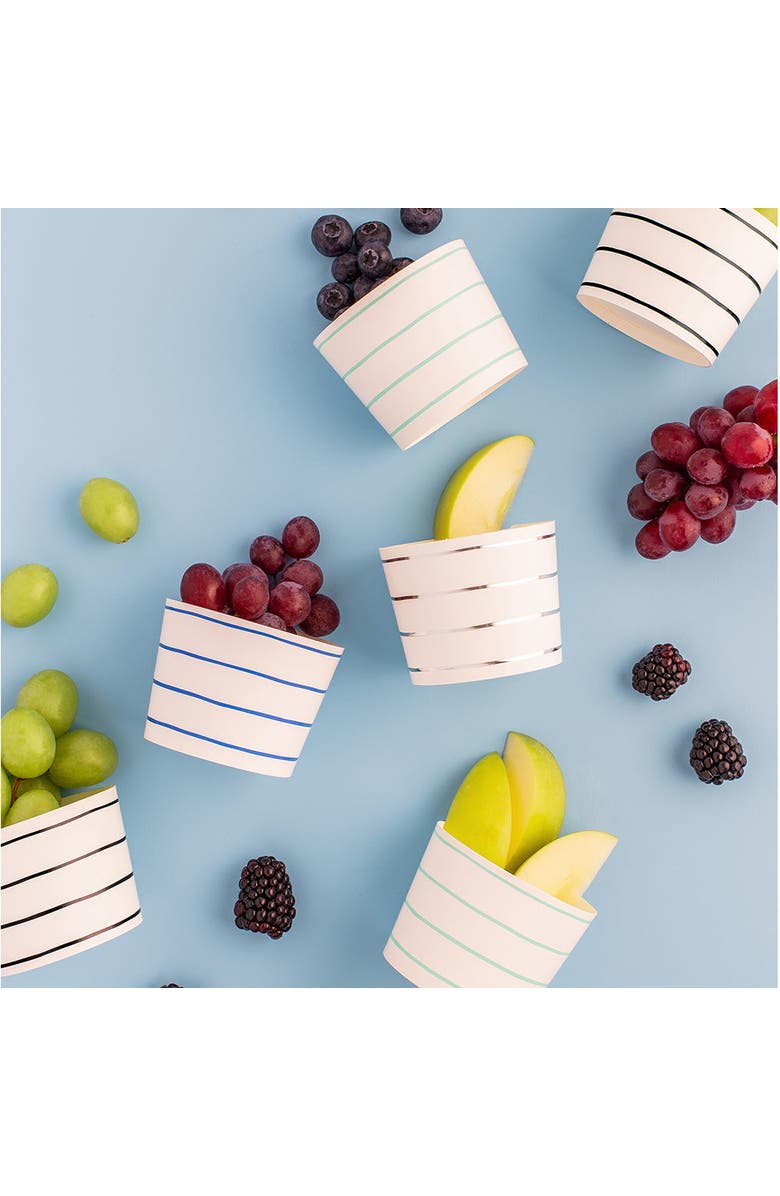 Daydream Society Frenchie Stripes Baking Cups, Alternate, color, Cool Palette