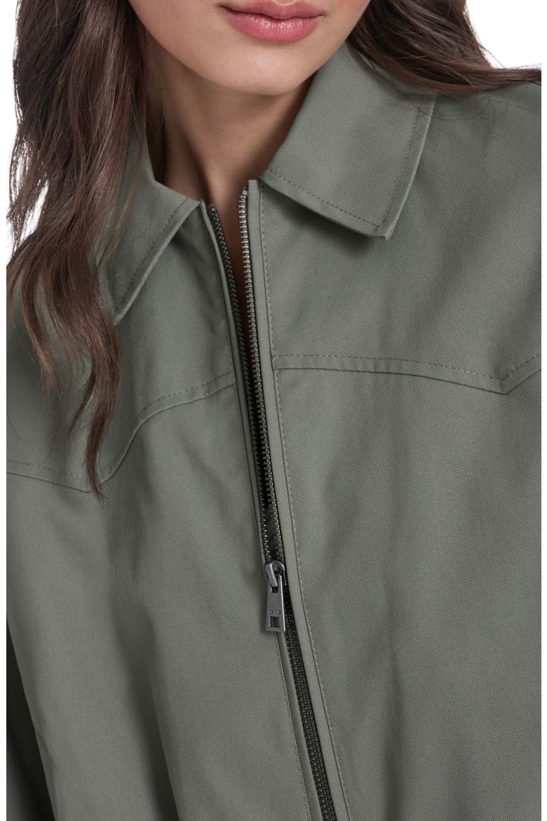 Crop Bubble Hem Bomber Jacket, Alternate, color, SAGE