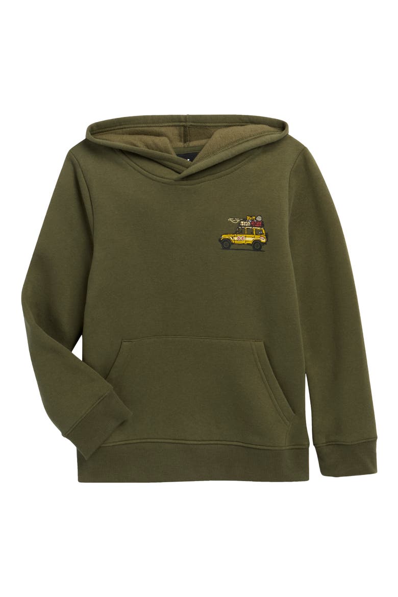 Kids' Alpine Explorer Fleece Hoodie, Main, color, MARINE GREEN