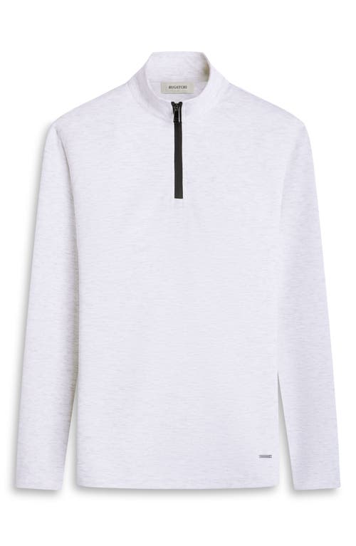 Bugatchi Quarter Zip Performance Pullover In Chalk