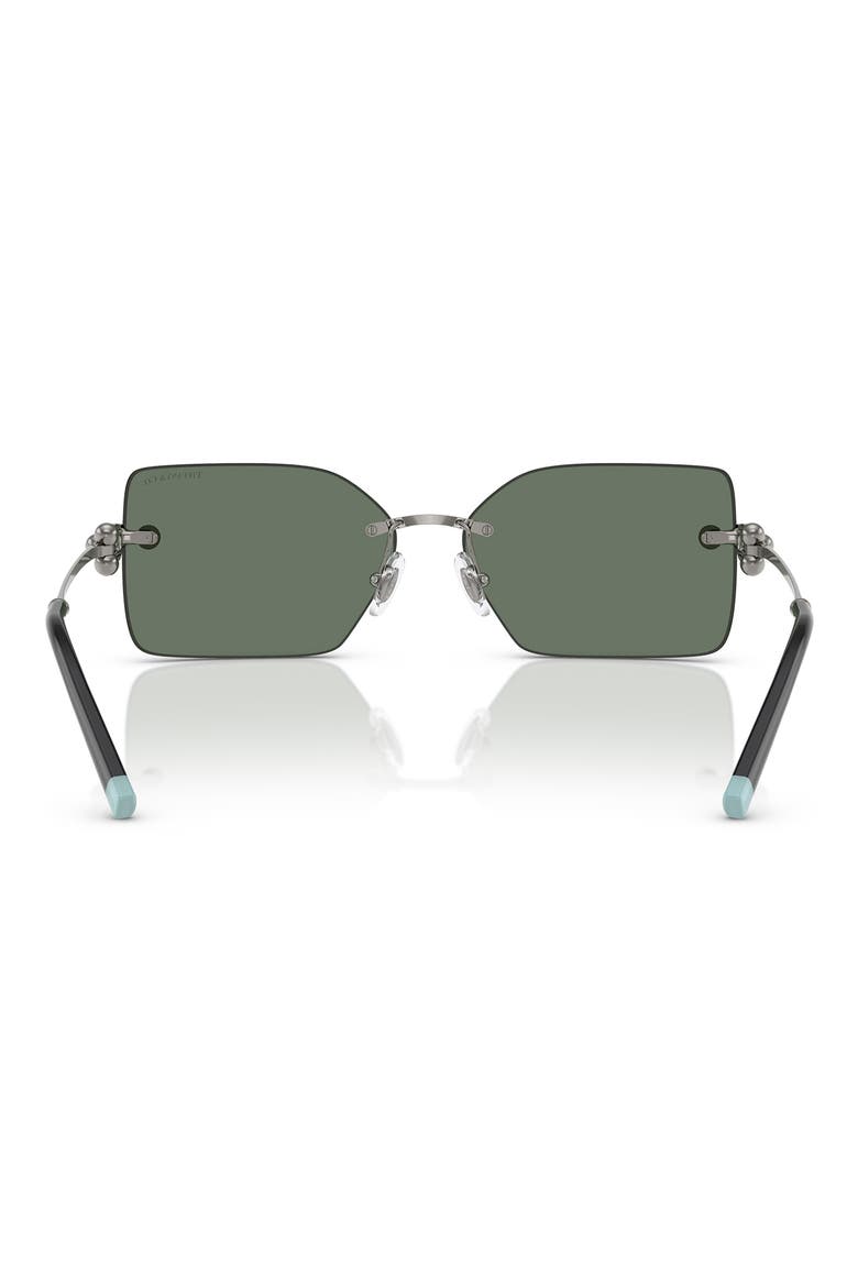 59mm Rectangular Sunglasses, Alternate, color, GUNMETAL