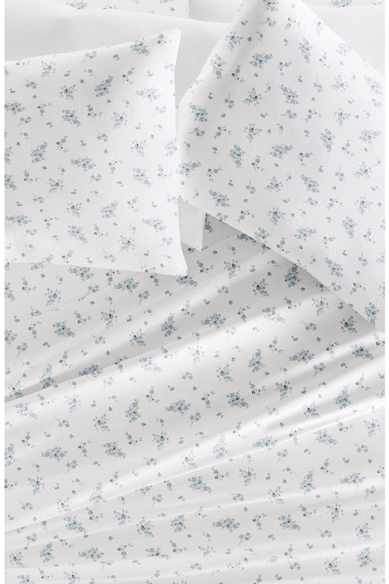 300 Thread Count Cotton Sateen Sheet Set, Alternate, color, BOUQUET BLISS LIGHT BLUE