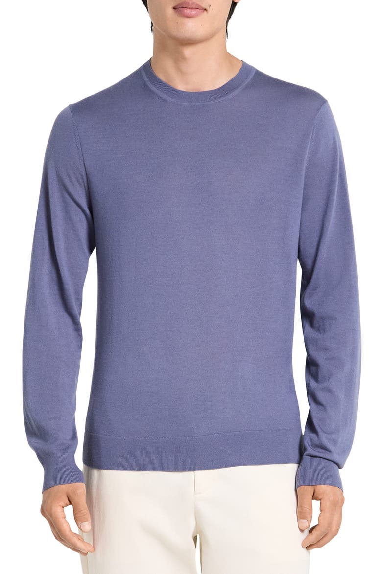 Regal Wool Crewneck Sweater, Main, color, DUSK BLUE - 2TU