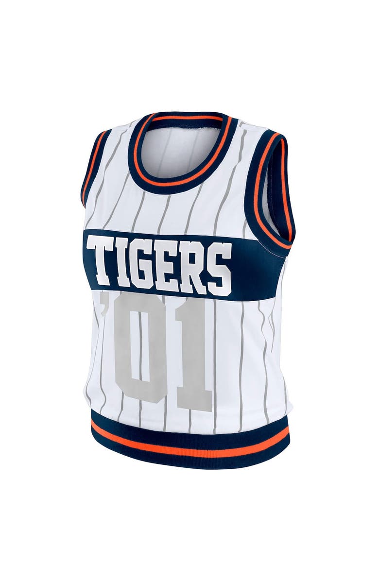 WEAR by Erin Andrews Women's WEAR by Erin Andrews White Detroit Tigers Sporty Tank Top, Alternate, color,
