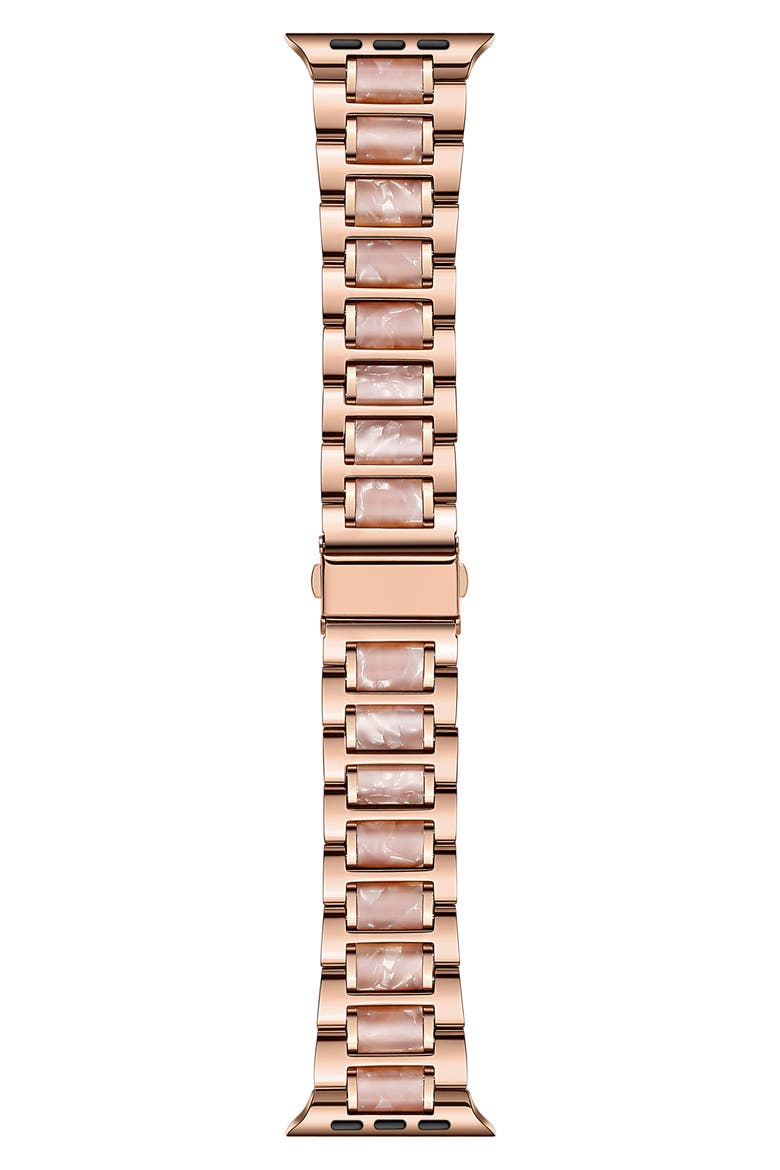 Resin Detail 23mm Apple Watch® Bracelet Watchband, Alternate, color, ROSE GOLD