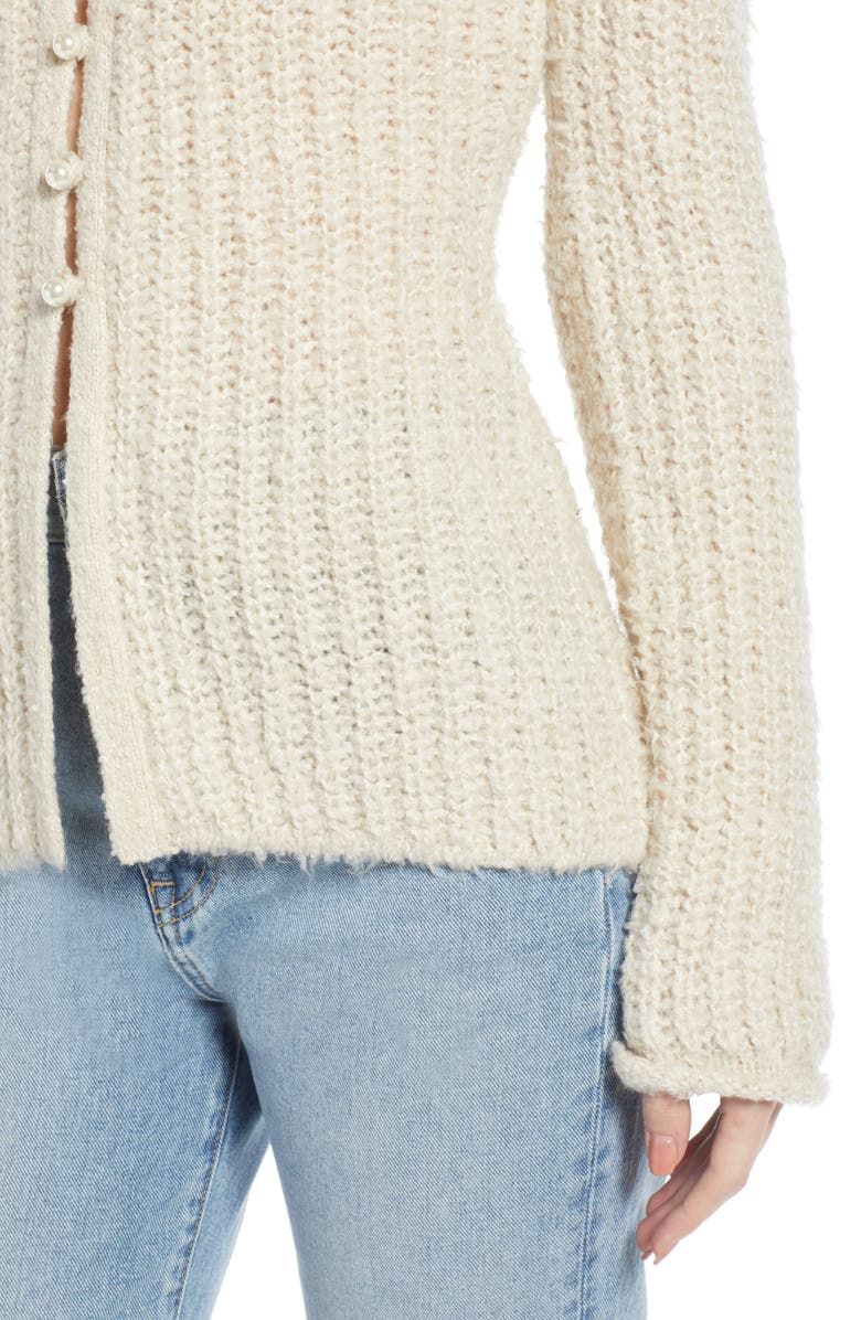 Something Navy Bouclé Cardigan, Alternate, color, 