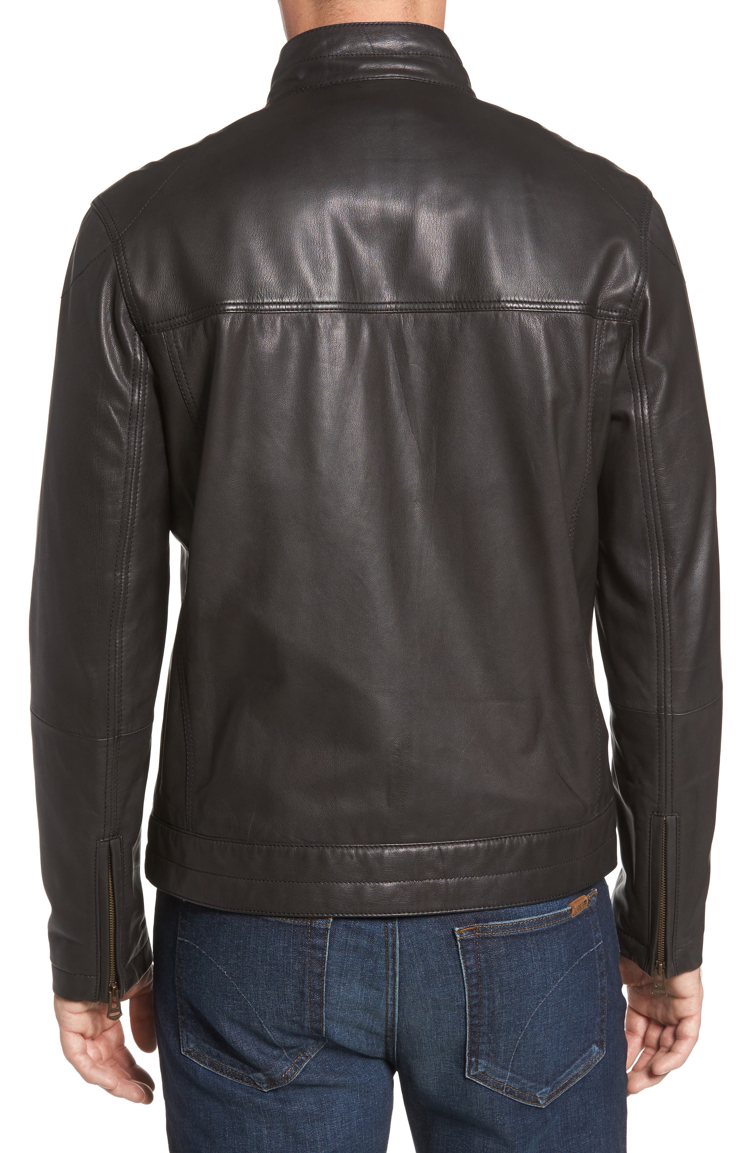 Cole Haan Washed Leather Trucker Jacket | Nordstrom