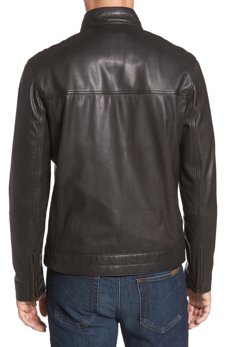 Cole Haan Washed Leather Trucker Jacket, Alternate, color,