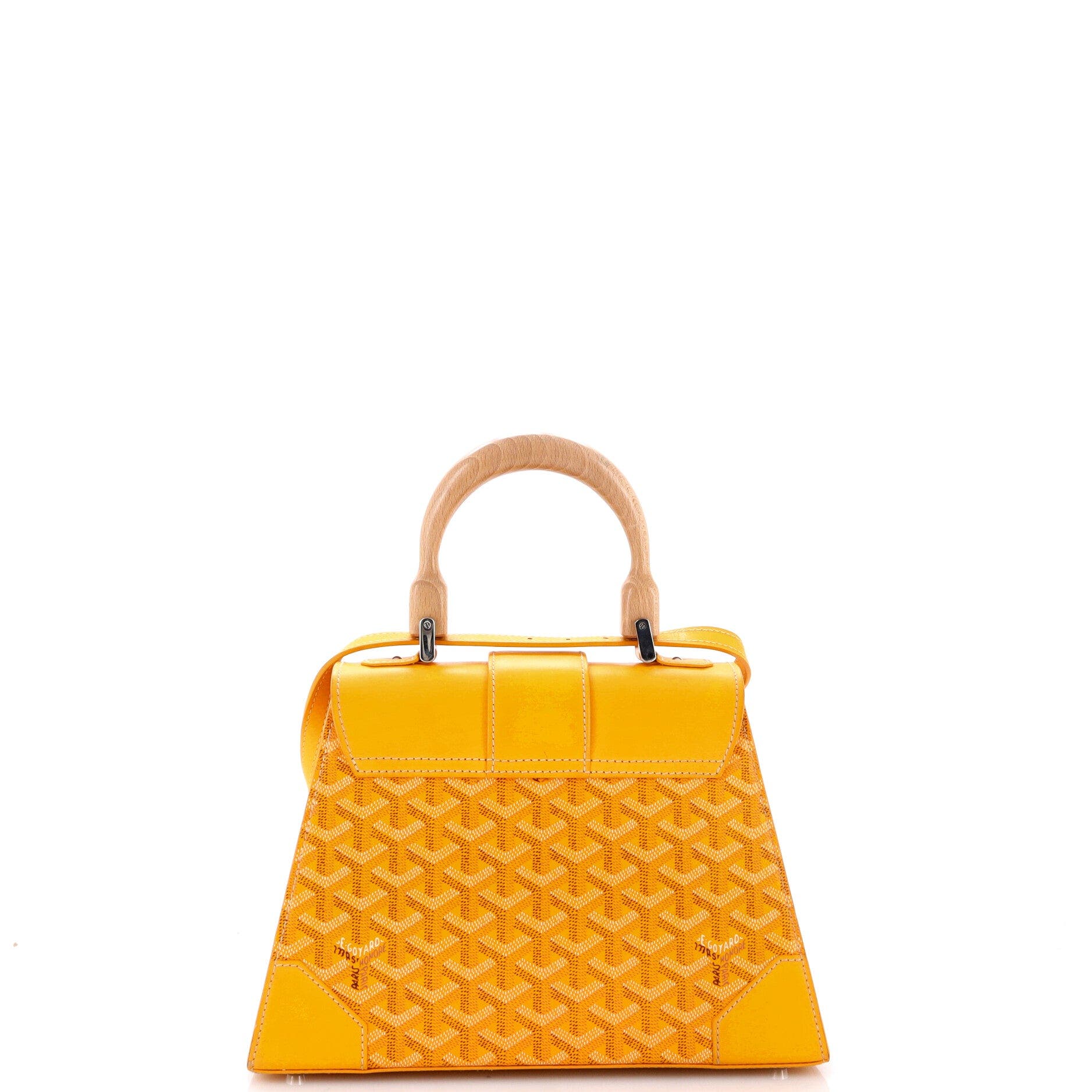 Saigon Top Handle Bag Coated Canvas with Leather PM, Alternate, color, Yellow