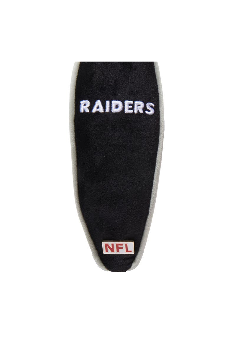 Lele Sadoughi Las Vegas Raiders Embroidered Knotted Headband, Alternate, color, Jet 001