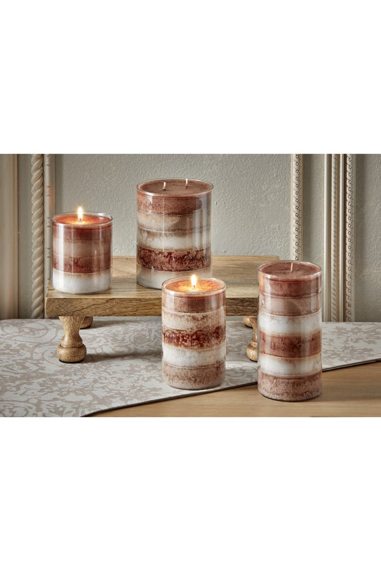 Moonlight Themed Scented Paraffin Wax Pillar Candle Large, Alternate, color, White