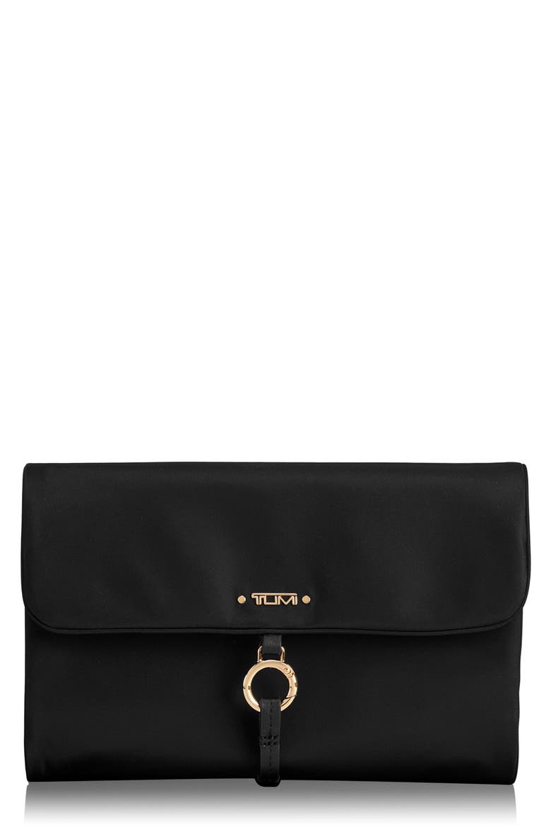 Voyageur Ennis Nylon Jewelry Roll, Main, color, BLACK