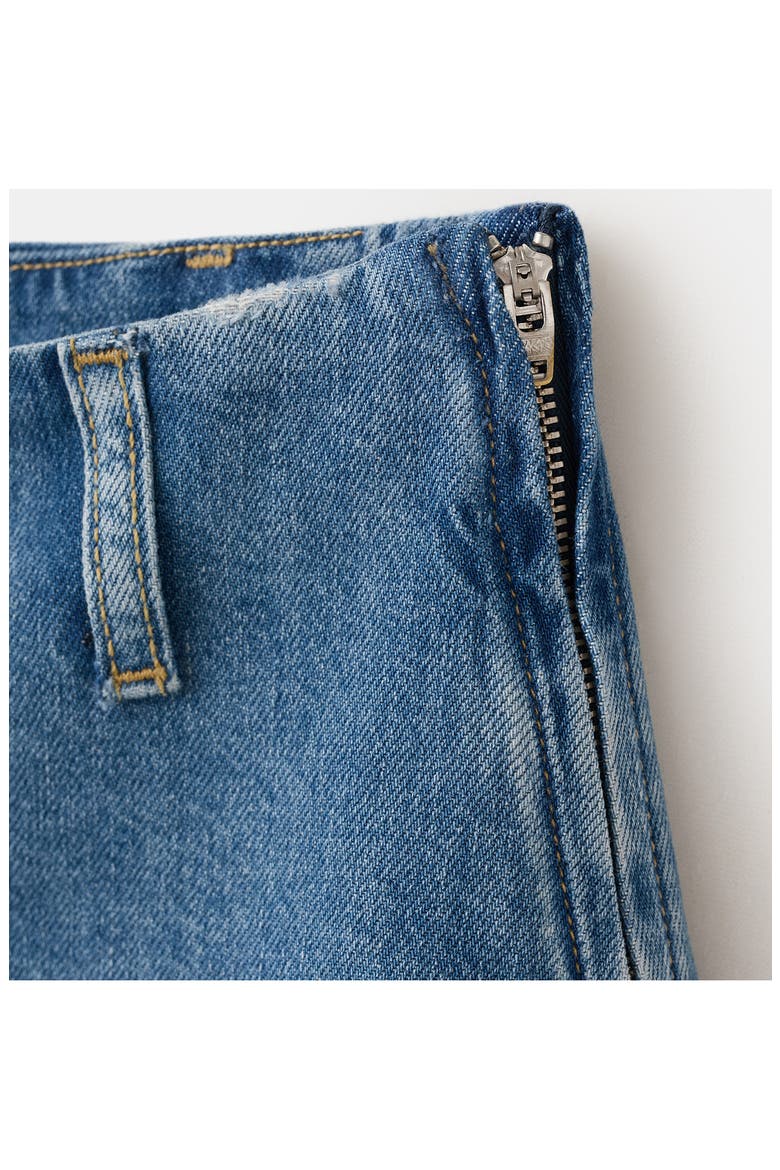 Starring Hailey Bieber Agata Denim Shorts, Alternate, color, MEDIUM BLUE