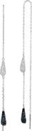 SAVVY CIE JEWELS CZ Pavé Teardrop Threader Earrings