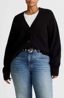 Drop Shoulder V-Neck Cardigan