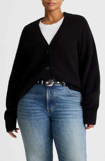 Drop Shoulder V-Neck Cardigan