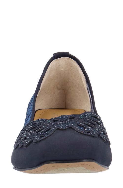 J. Reneé Zofia Block Heel Pump In Blue