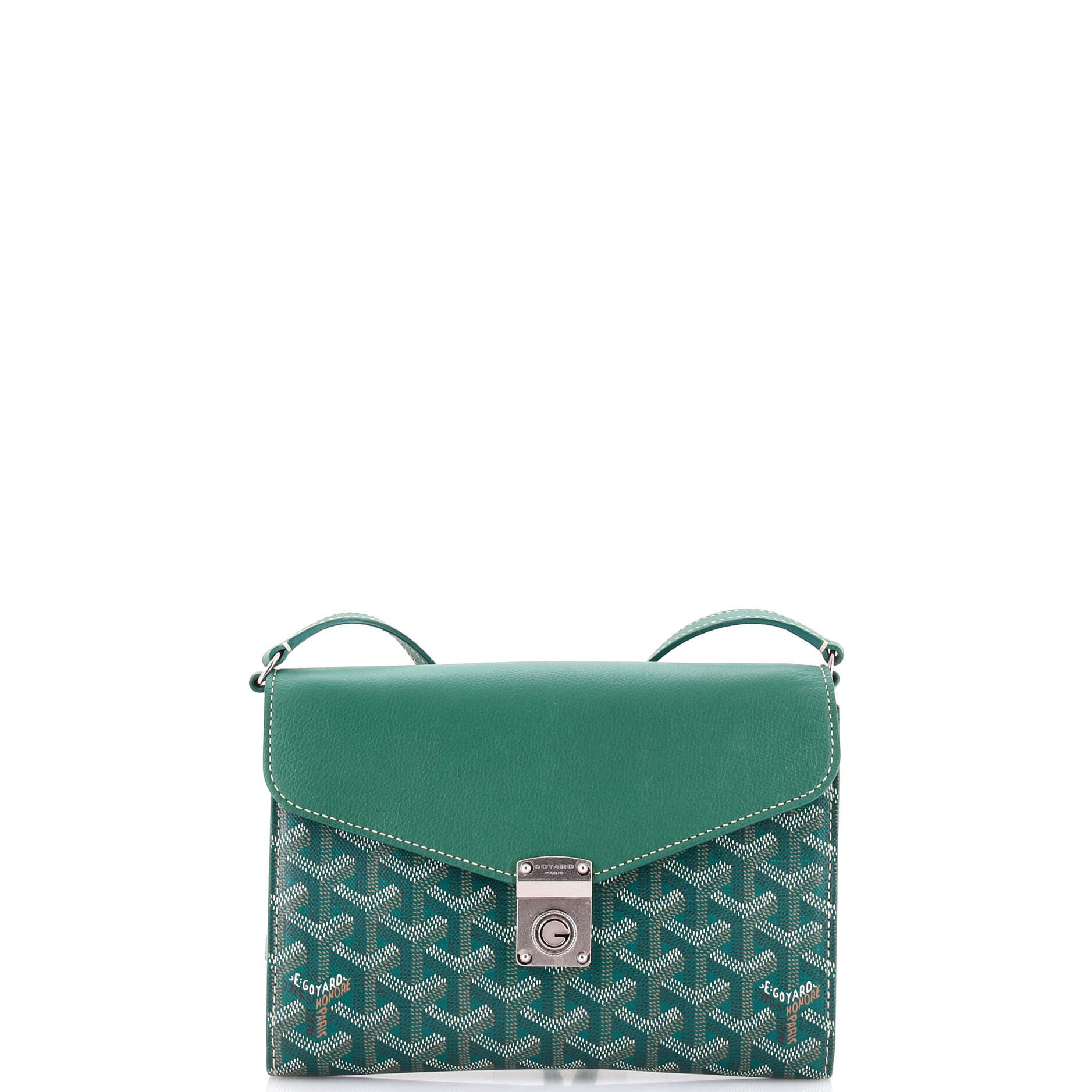Chypre Wallet on Strap Coated Canvas with Leather, Main, color, Green