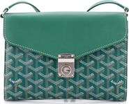 Pre-Owned Goyard Chypre Wallet on Strap Coated Canvas with Leather