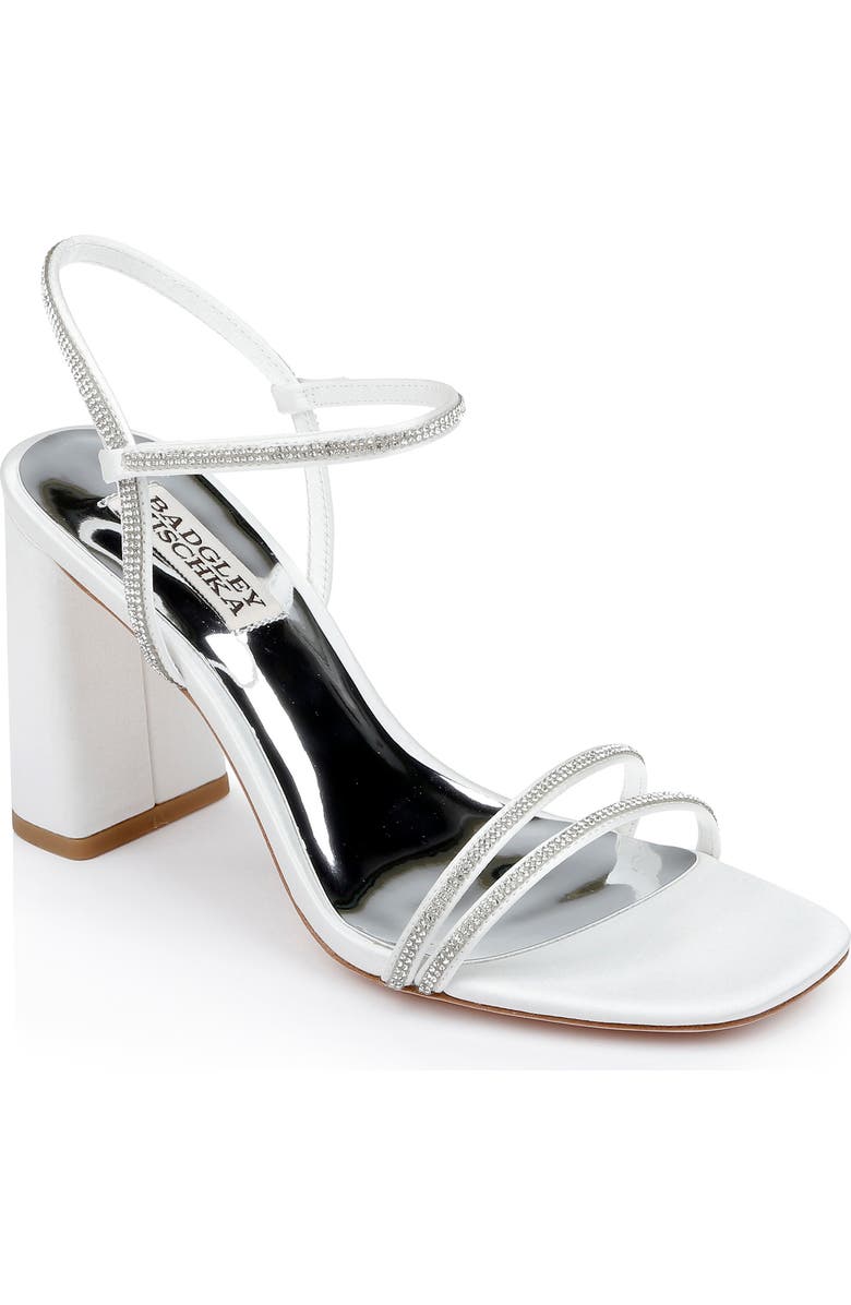 Badgley Mischka Collection Firey Ankle Strap Sandal, Main, color, Soft White