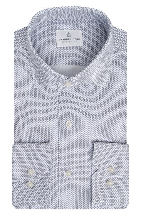 4Flex Modern Fit Knit Dress Shirt
