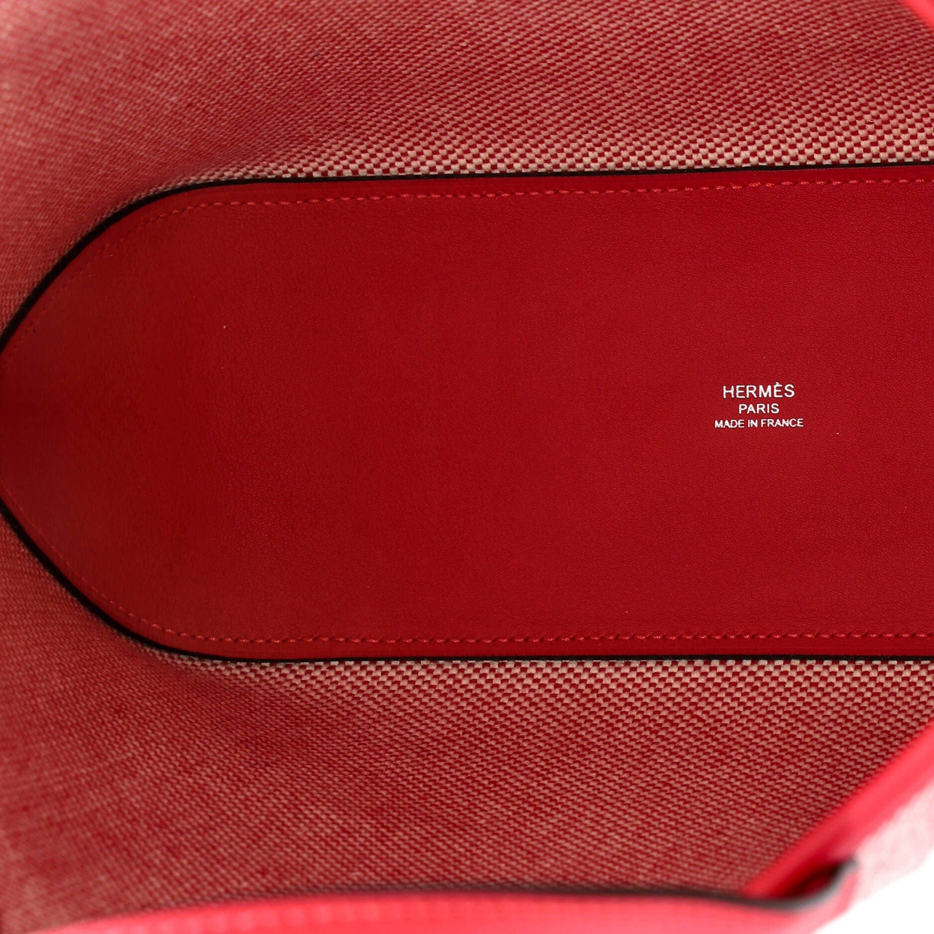 Pre-Owned Hermes Cabas H en Biais Tote Canvas with Leather 27, Alternate, color, Framboise