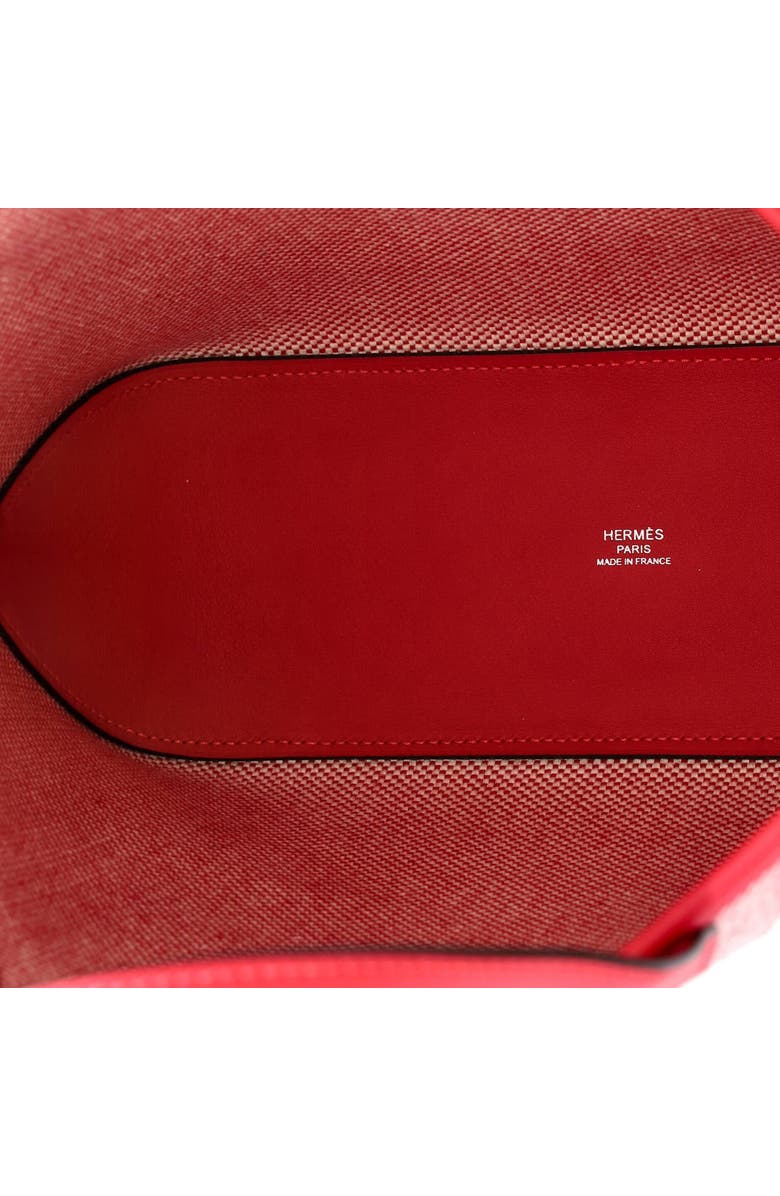 Pre-Owned Hermes Cabas H en Biais Tote Canvas with Leather 27, Alternate, color, Framboise