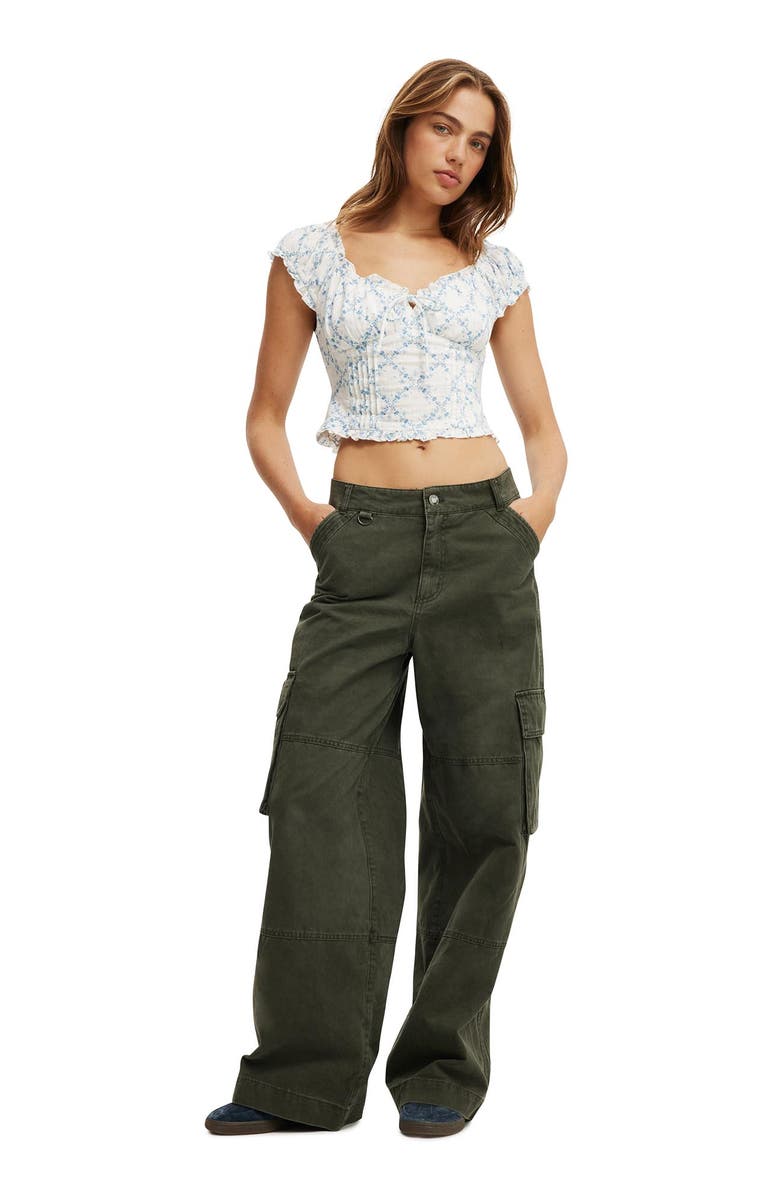 Cotton On Women's Greta Frill Sleeve Blouse, Alternate, color, 